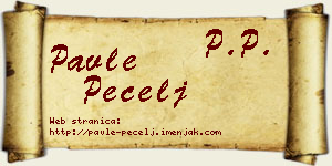 Pavle Pecelj vizit kartica